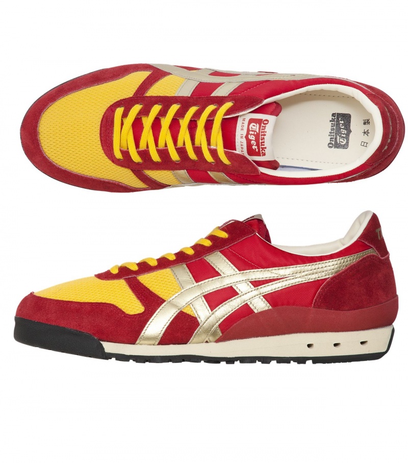 Men's Onitsuka Tiger Ultimate 81 Nm Sneakers Red / Gold | 51369-EWFU