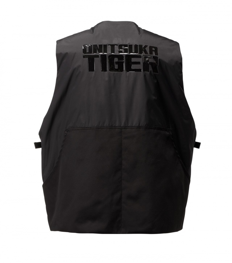 Men's Onitsuka Tiger Vest Black | 36428-RVLI