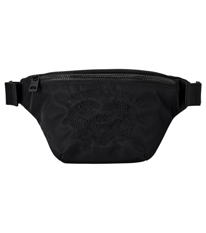 Men\'s Onitsuka Tiger Waist Pouch Bags Black | 02497-JSRO