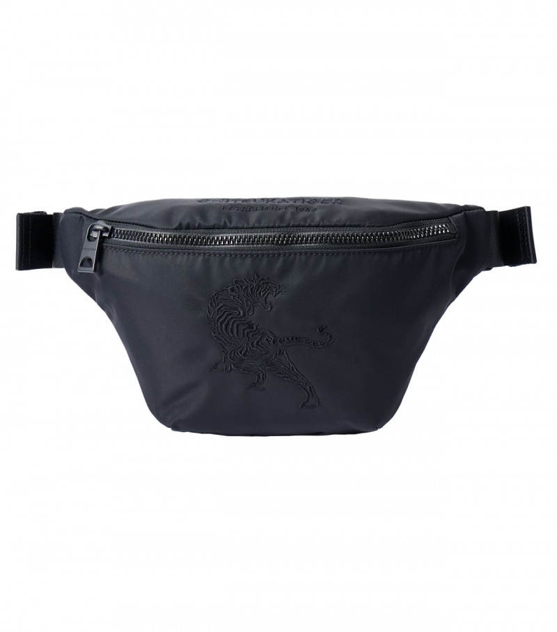 Men\'s Onitsuka Tiger Waist Pouch Bags Black | 19574-YQVH