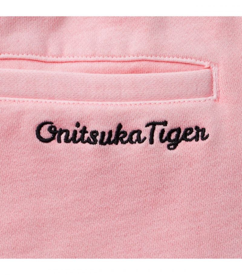 Men's Onitsuka Tiger Washed Pants Pink | 75986-PRJG