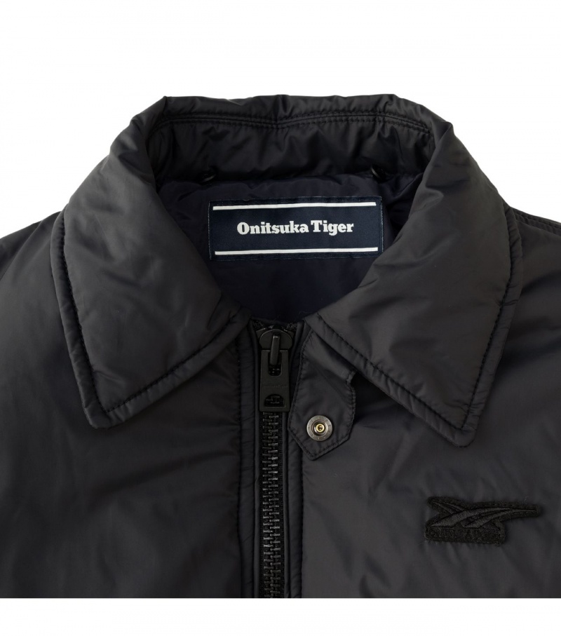 Men's Onitsuka Tiger Ws Blouson Jackets Black | 36497-TQZW