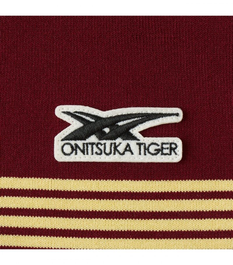 Men's Onitsuka Tiger Ws Knit Tops Burgundy Red | 69502-MGRF