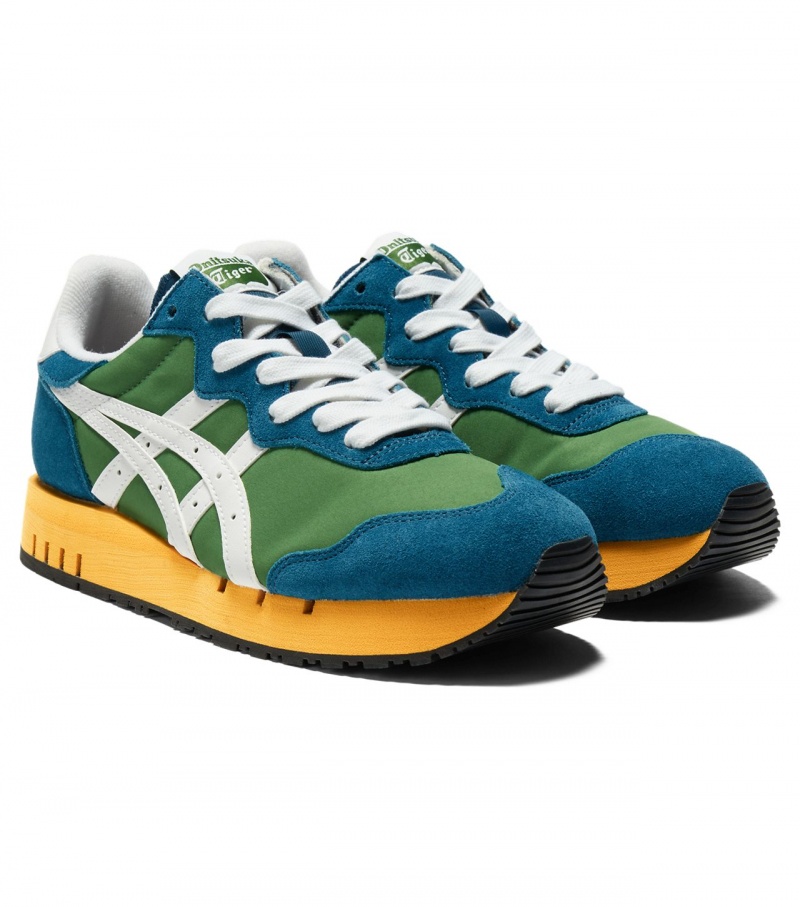 Men's Onitsuka Tiger X-Caliber Sneakers Green / White | 35897-CJEP