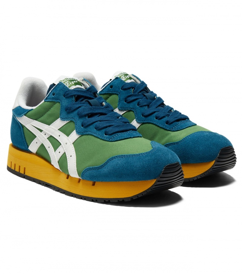 Men's Onitsuka Tiger X-Caliber Sneakers Green / White | 35897-CJEP