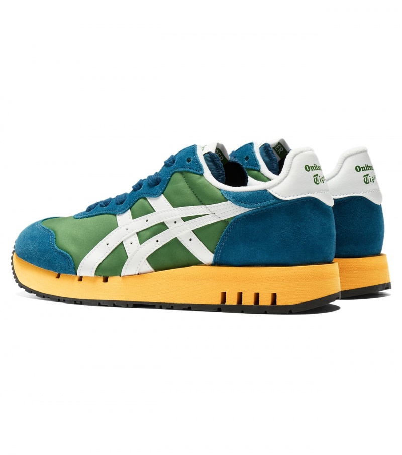 Men's Onitsuka Tiger X-Caliber Sneakers Green / White | 35897-CJEP