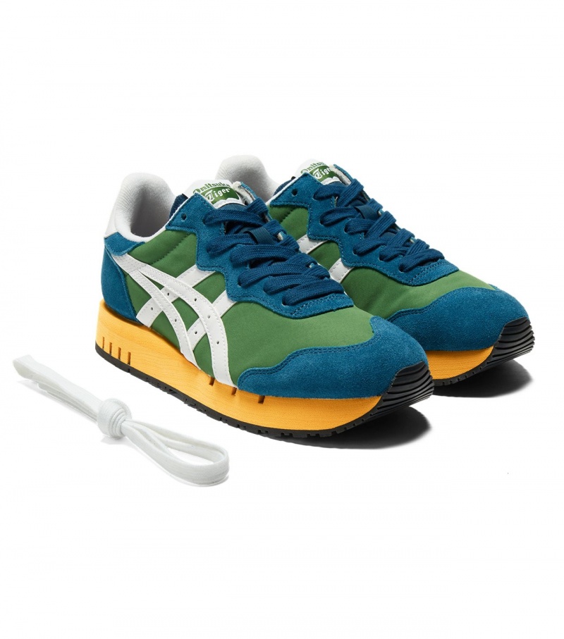 Men's Onitsuka Tiger X-Caliber Sneakers Green / White | 35897-CJEP