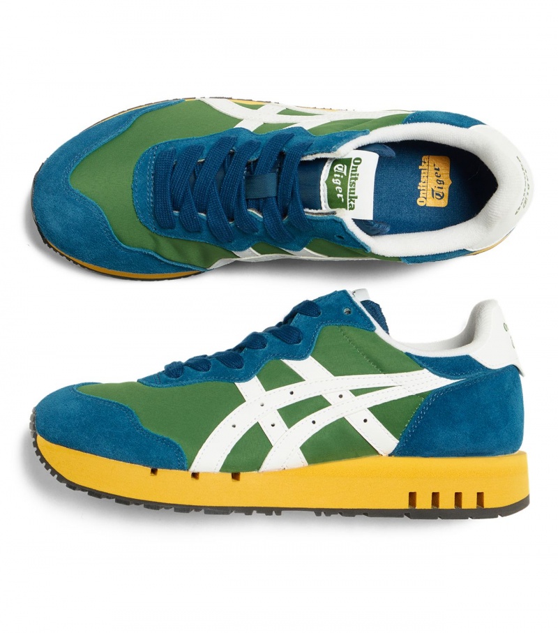 Men's Onitsuka Tiger X-Caliber Sneakers Green / White | 35897-CJEP