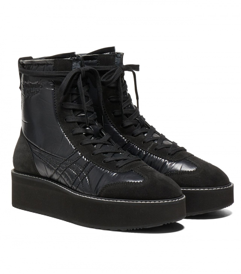 Women's Onitsuka Tiger Delegation Chunk Boot Boots Black | 34701-BNVG