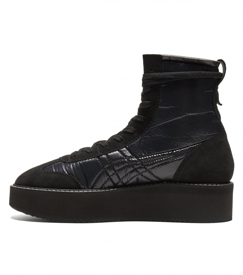 Women's Onitsuka Tiger Delegation Chunk Boot Boots Black | 34701-BNVG