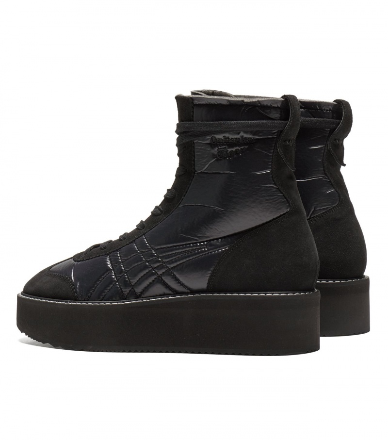 Women's Onitsuka Tiger Delegation Chunk Boot Boots Black | 34701-BNVG