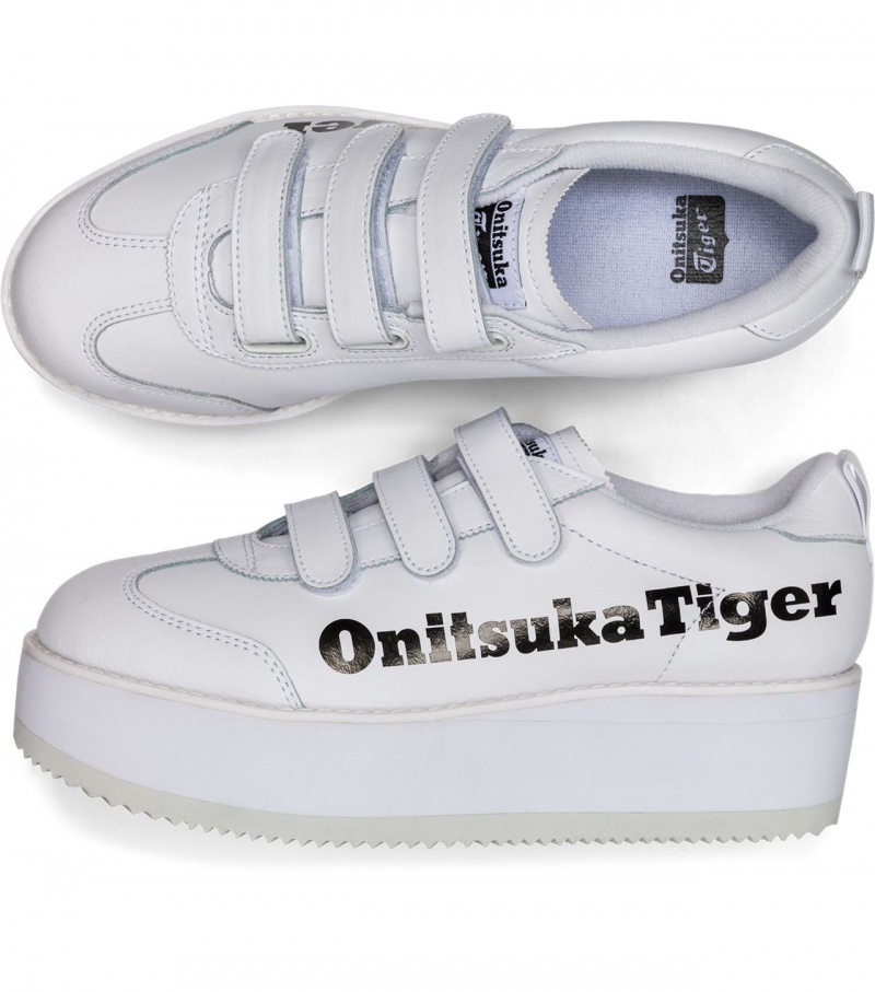 Women's Onitsuka Tiger Delegation Chunk W Slip Ons White / Black | 17963-YNFC