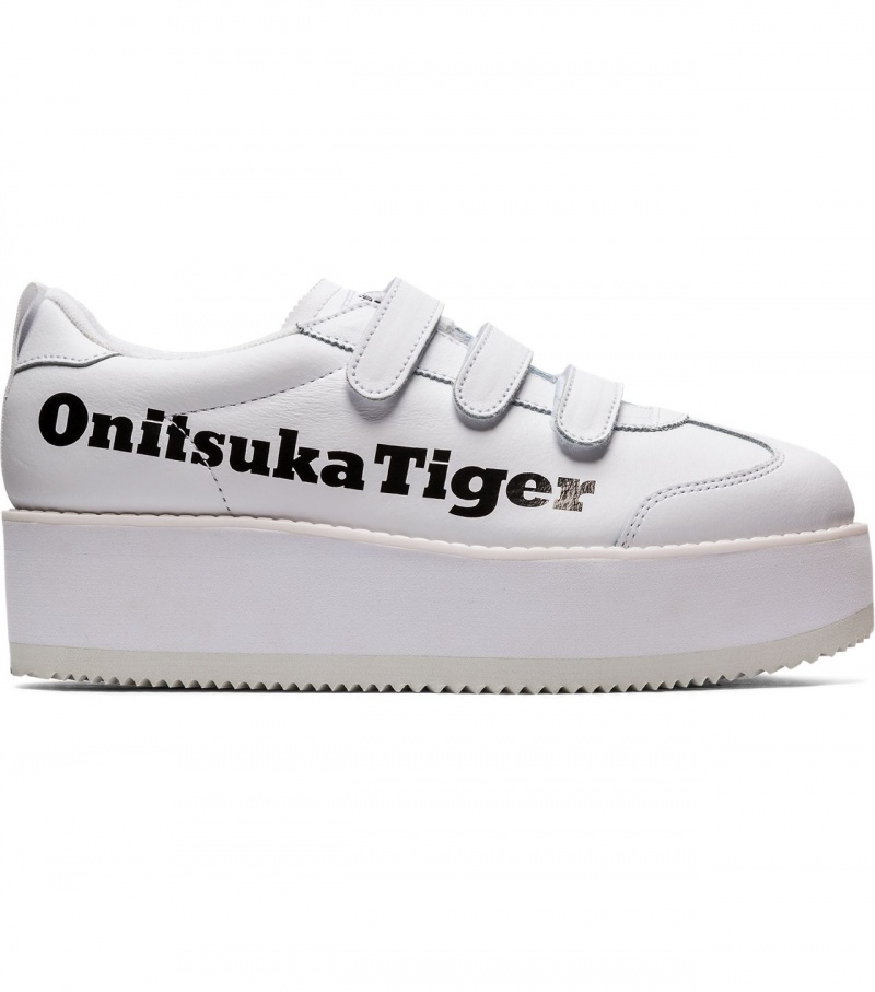 Women\'s Onitsuka Tiger Delegation Chunk W Slip Ons White / Black | 17963-YNFC