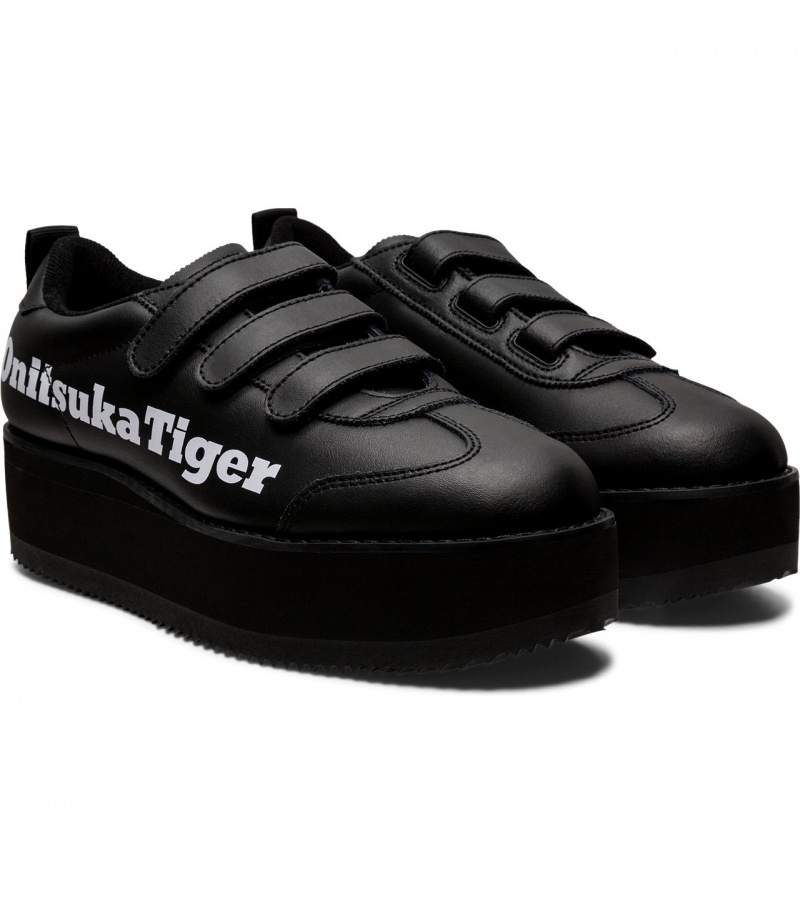 Women's Onitsuka Tiger Delegation Chunk W Slip Ons Black / White | 69428-RJHZ