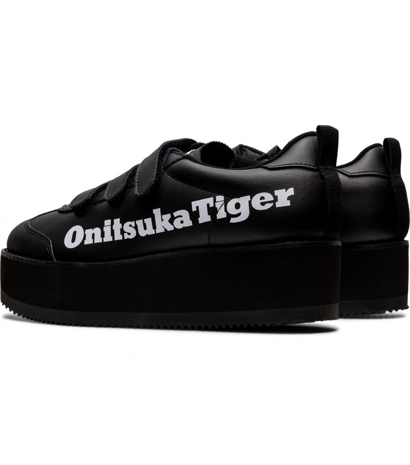 Women's Onitsuka Tiger Delegation Chunk W Slip Ons Black / White | 69428-RJHZ