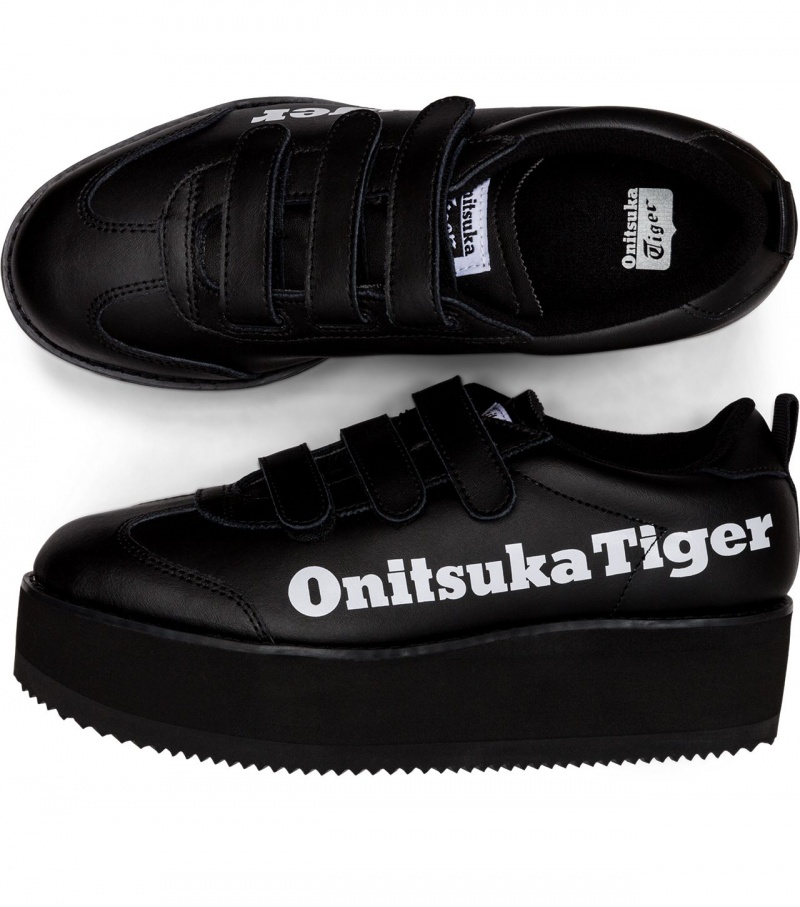 Women's Onitsuka Tiger Delegation Chunk W Slip Ons Black / White | 69428-RJHZ