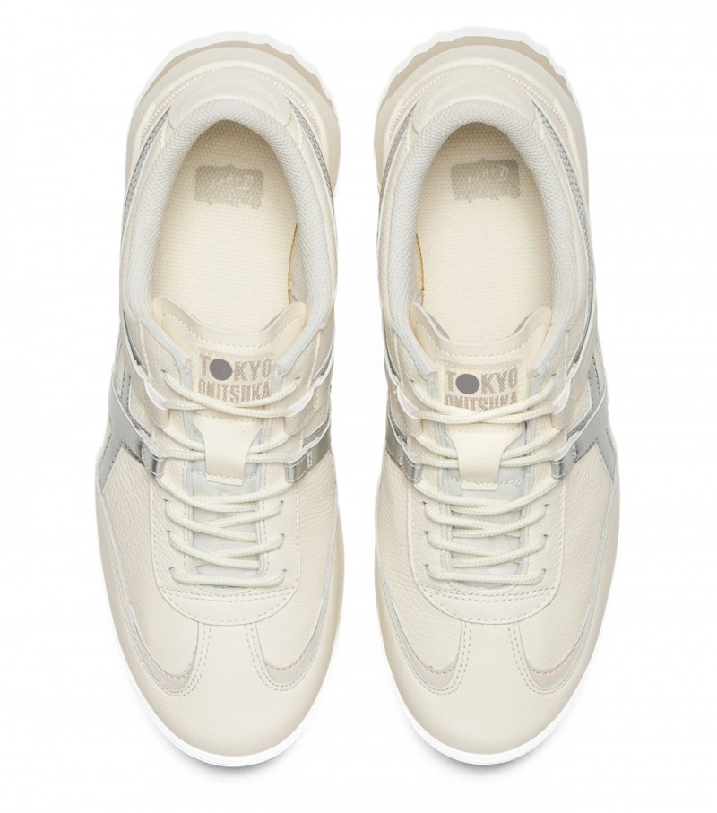 Women's Onitsuka Tiger Delegation Ex Sneakers Cream / Silver | 51093-UDVF