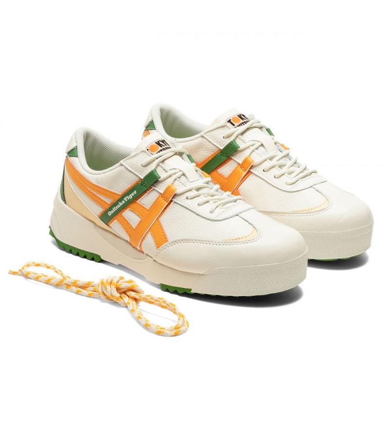 Women's Onitsuka Tiger Delegation Ex Sneakers Cream / Orange | 27346-QMCG