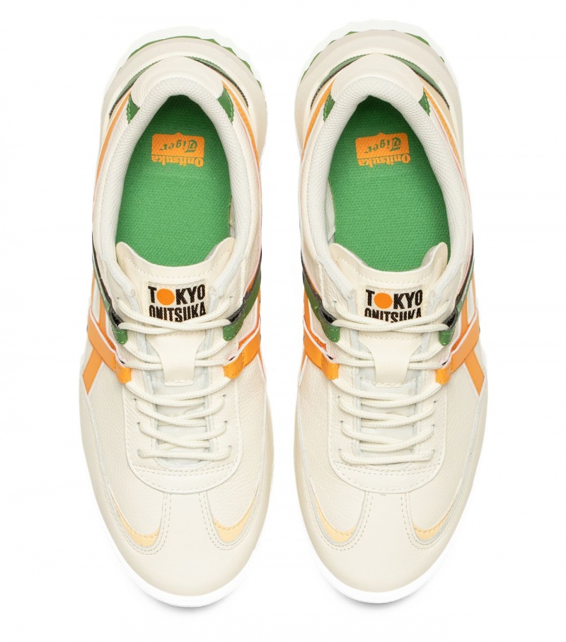 Women's Onitsuka Tiger Delegation Ex Sneakers Cream / Orange | 27346-QMCG