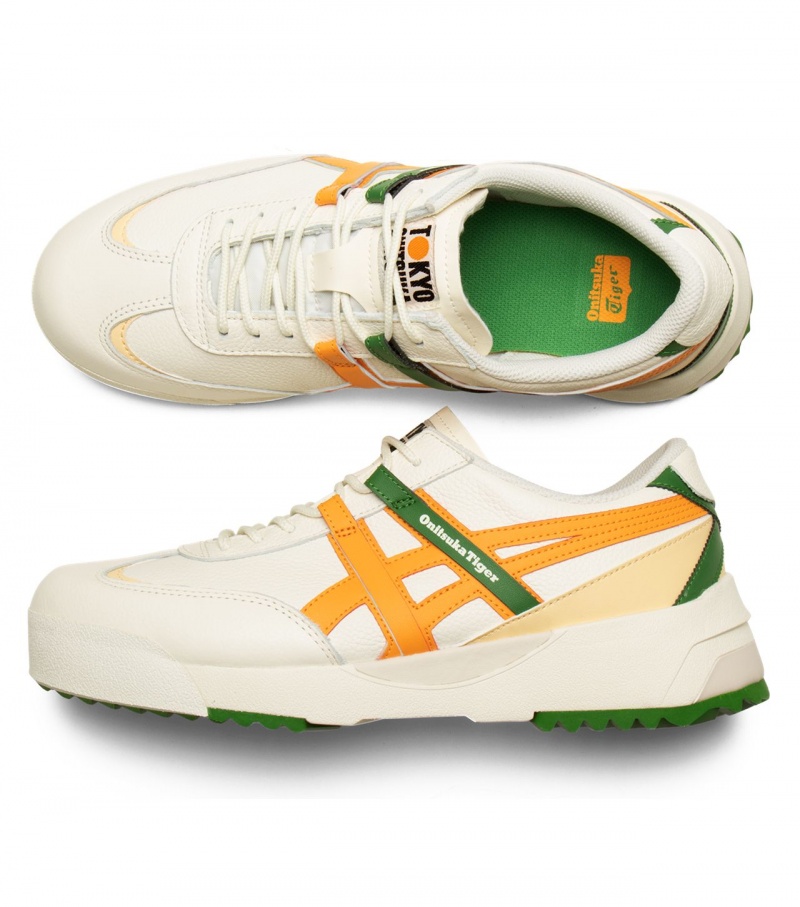 Women's Onitsuka Tiger Delegation Ex Sneakers Cream / Orange | 27346-QMCG