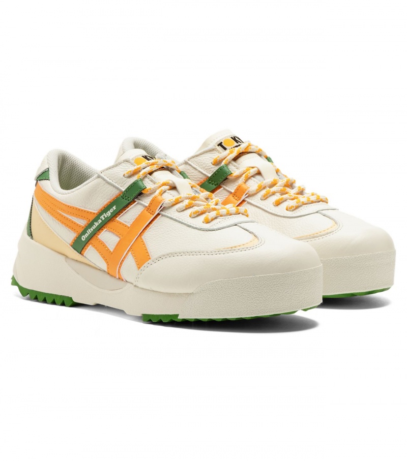 Women's Onitsuka Tiger Delegation Ex Sneakers Cream / Orange | 27346-QMCG