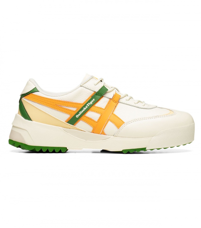 Women\'s Onitsuka Tiger Delegation Ex Sneakers Cream / Orange | 27346-QMCG