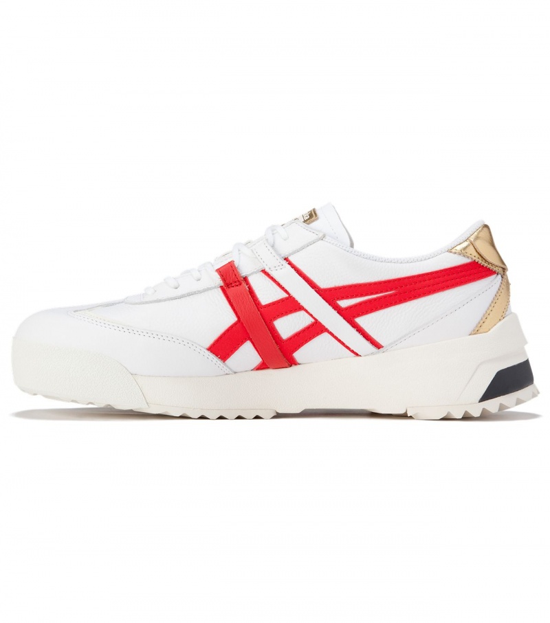 Women's Onitsuka Tiger Delegation Ex Sneakers White / Red | 20537-EFDR