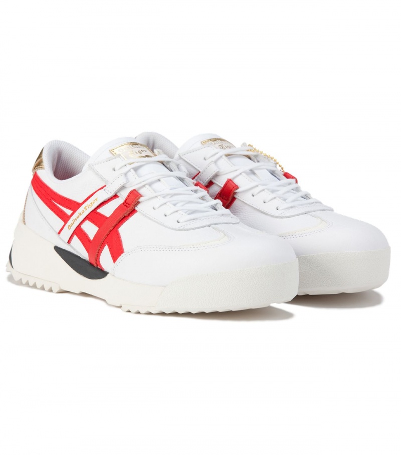 Women's Onitsuka Tiger Delegation Ex Sneakers White / Red | 20537-EFDR