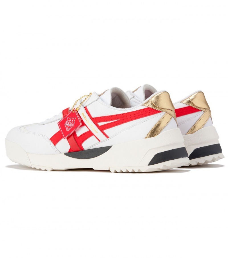 Women's Onitsuka Tiger Delegation Ex Sneakers White / Red | 20537-EFDR