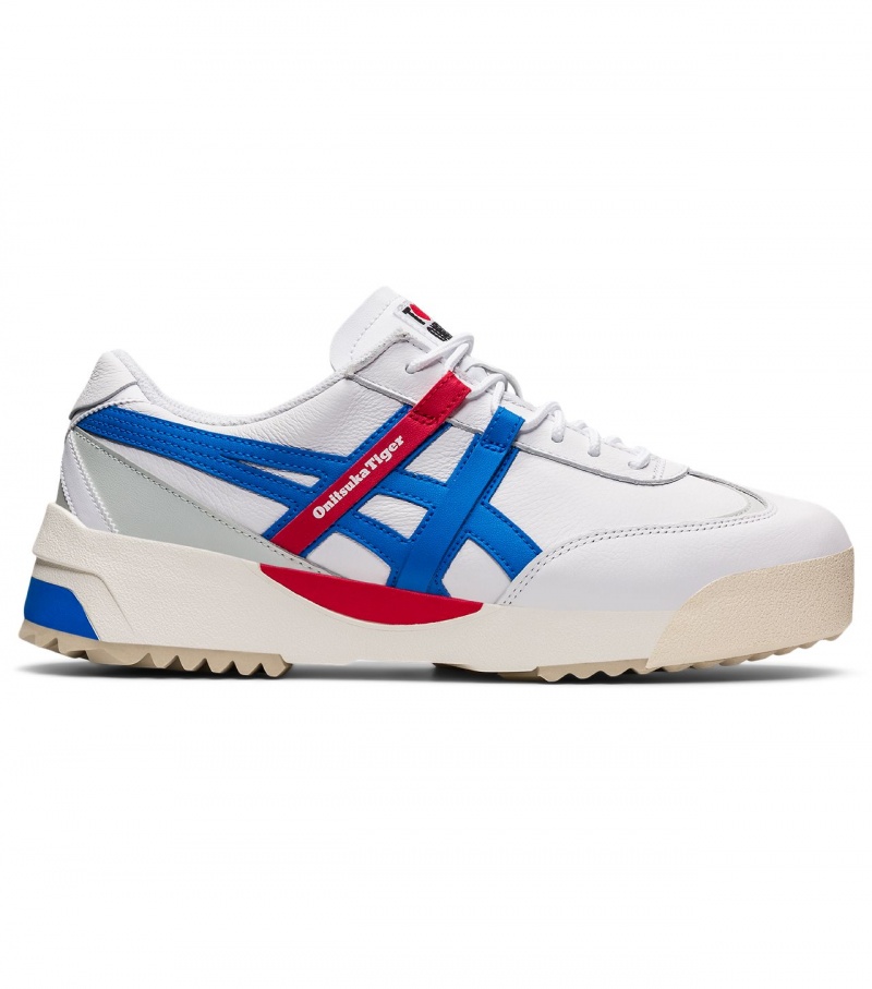 Women\'s Onitsuka Tiger Delegation Ex Sneakers White / Blue | 75164-ZMSU