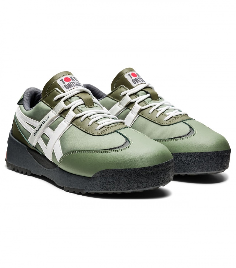 Women's Onitsuka Tiger Delegation Ex Sneakers Green / White | 68917-ZQSI