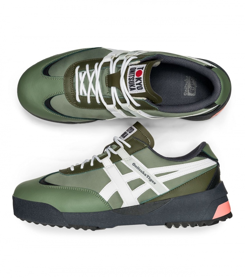 Women's Onitsuka Tiger Delegation Ex Sneakers Green / White | 68917-ZQSI