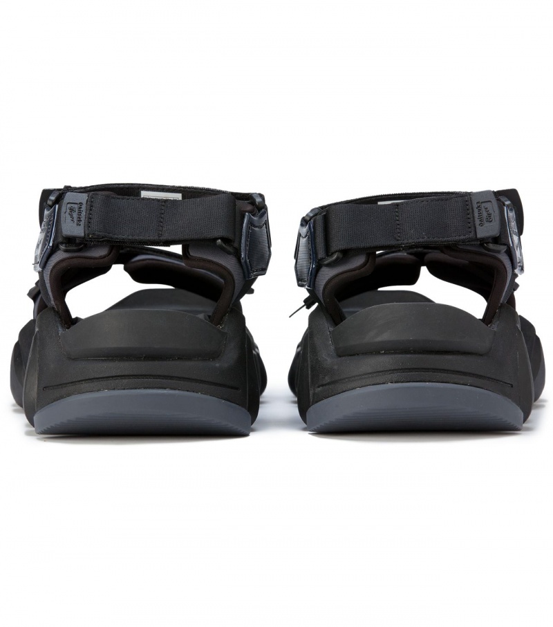 Women's Onitsuka Tiger Dentigre Strap Sandals Black | 54726-BCUG