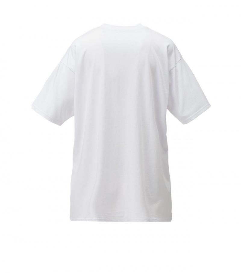 Women's Onitsuka Tiger Graphic T Shirts White | 76084-TDMB