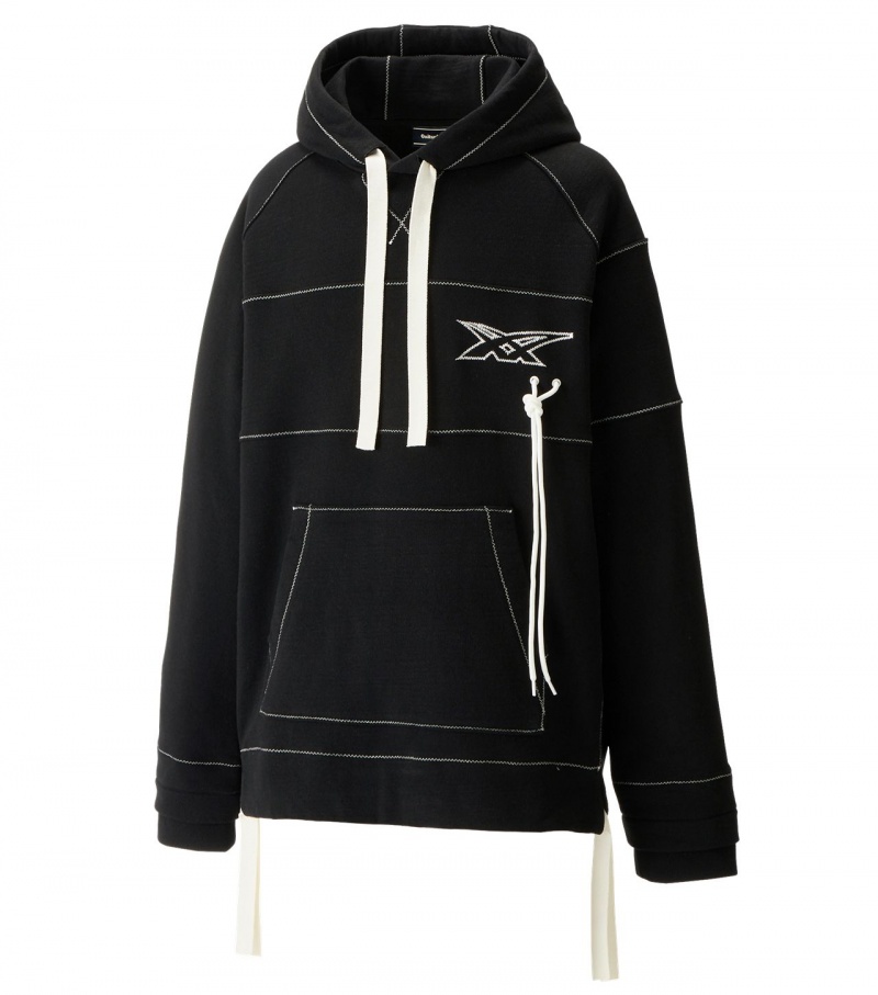 Women's Onitsuka Tiger Hoodie Black | 08964-PTHU