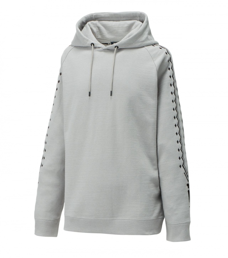 Women's Onitsuka Tiger Hoodie Grey / Black | 46782-HKCQ