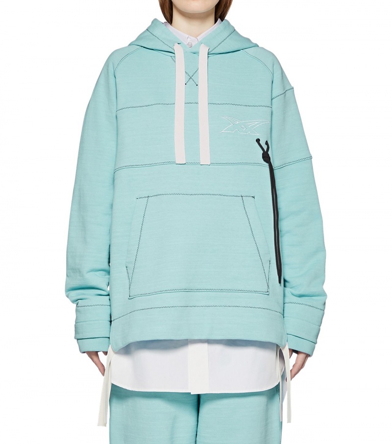 Women's Onitsuka Tiger Hoodie Light Blue | 17023-ZUCO