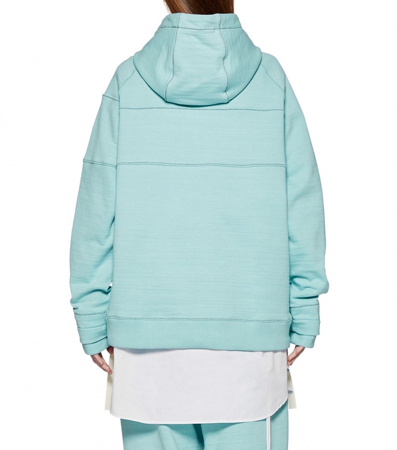 Women's Onitsuka Tiger Hoodie Light Blue | 17023-ZUCO