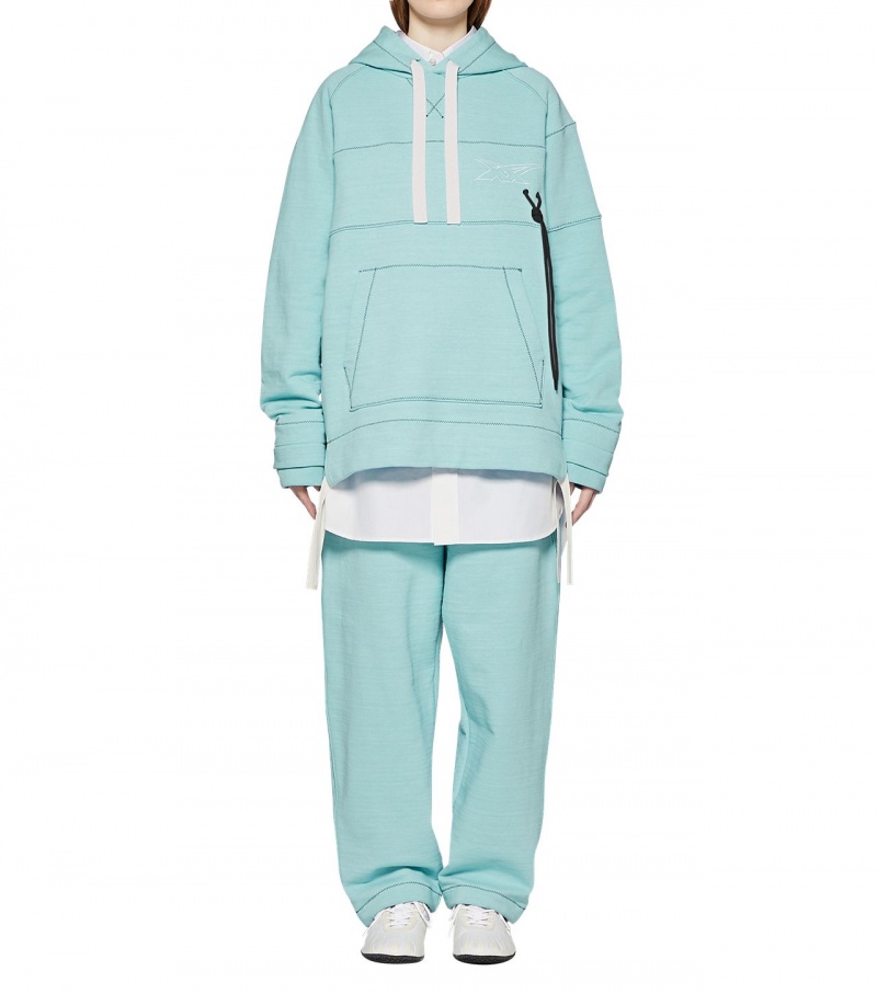 Women's Onitsuka Tiger Hoodie Light Blue | 17023-ZUCO