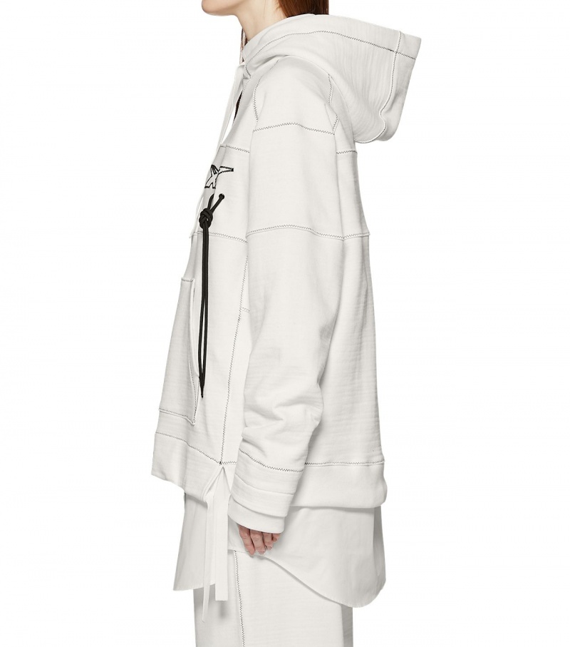 Women's Onitsuka Tiger Hoodie White | 26397-YIWR