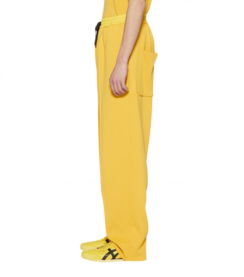 Women's Onitsuka Tiger Knit Pants Yellow | 37106-CNLR