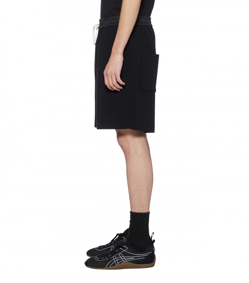 Women's Onitsuka Tiger Knit Shorts Black | 24819-BNQK