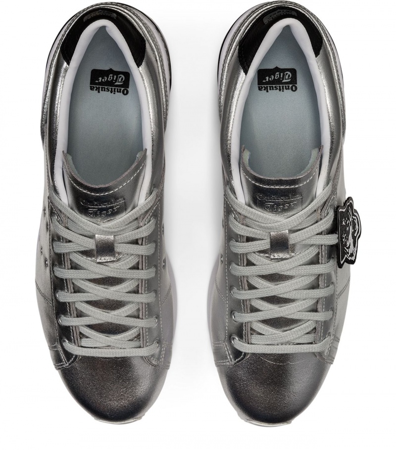 Women's Onitsuka Tiger Lawnship Pf High Tops Silver | 72389-DMYV