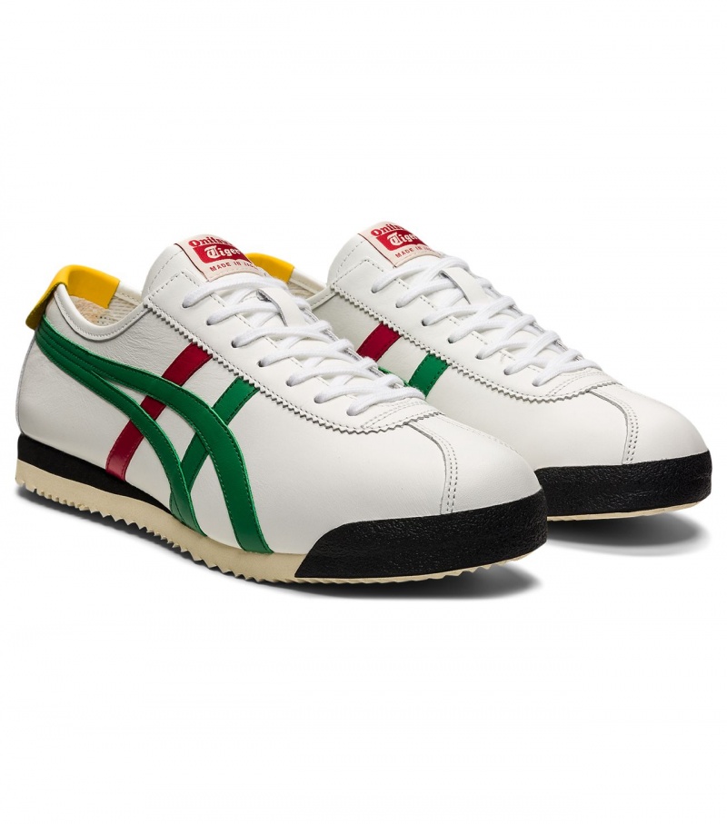 Women's Onitsuka Tiger Limber Up Nm Low Tops White / Green | 02673-MDEB