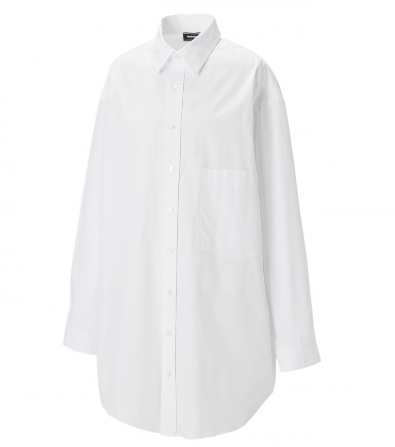 Women's Onitsuka Tiger Ls Shirts White | 72516-NLCZ