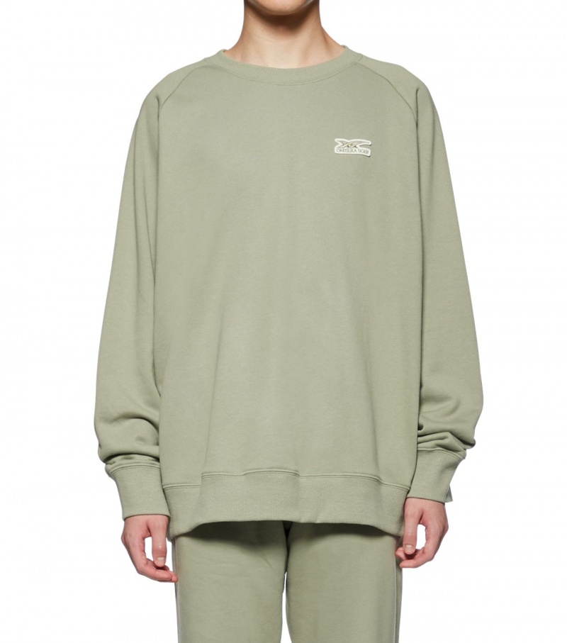 Women's Onitsuka Tiger Ls Tops Khaki | 73825-DQSJ