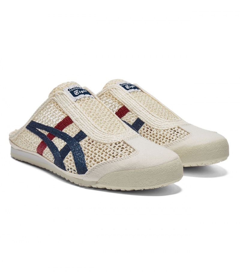 Women's Onitsuka Tiger Mexico 66 Sabot Mexico 66 Cream / Blue | 79056-RNYQ