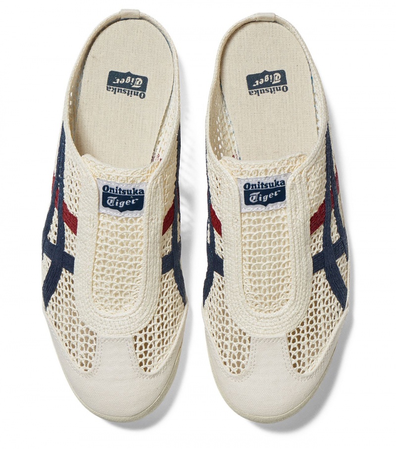 Women's Onitsuka Tiger Mexico 66 Sabot Mexico 66 Cream / Blue | 79056-RNYQ