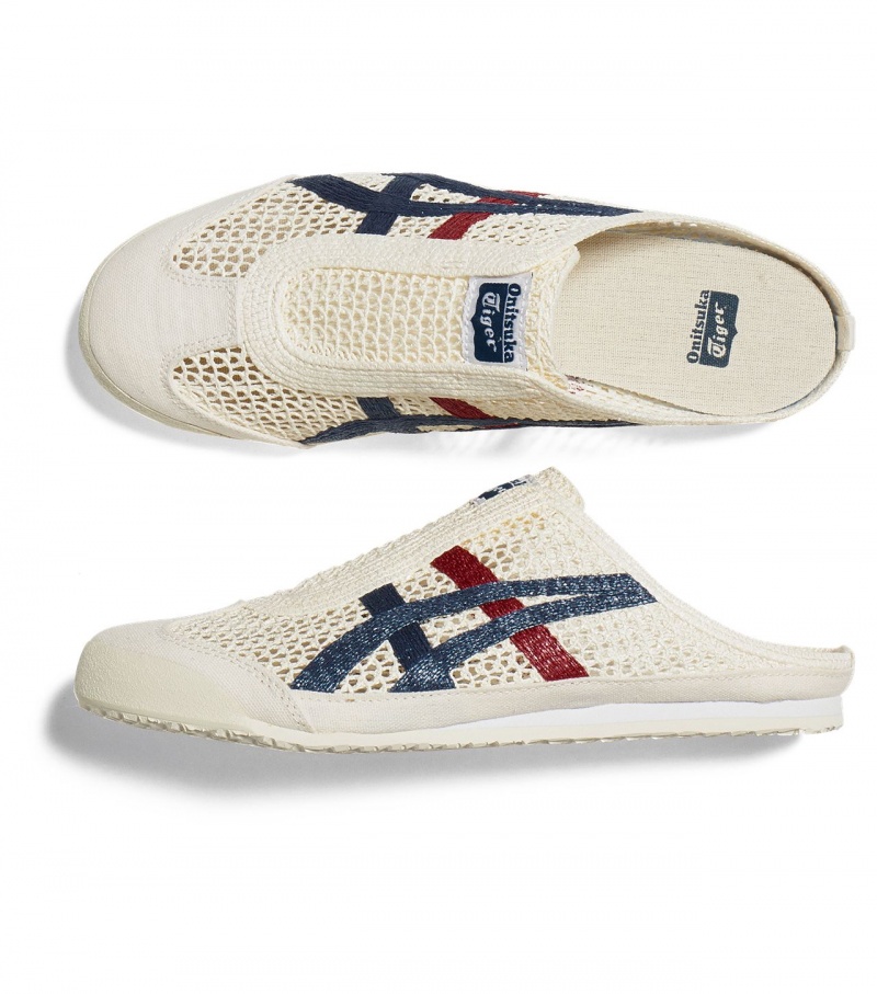 Women's Onitsuka Tiger Mexico 66 Sabot Mexico 66 Cream / Blue | 79056-RNYQ