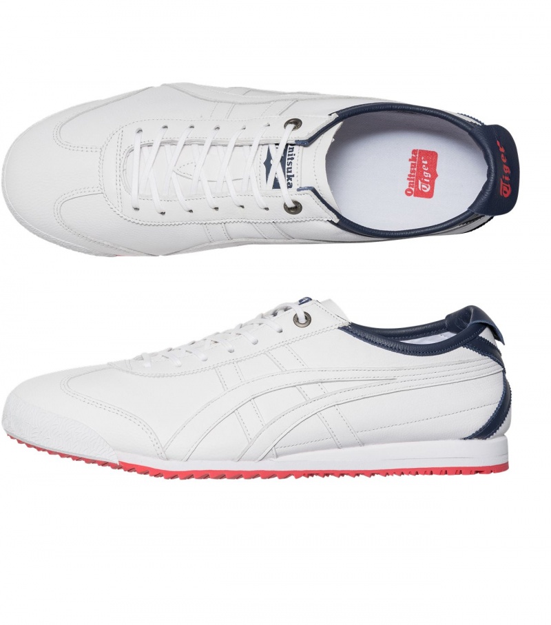 Women's Onitsuka Tiger Mexico 66 Sd Mexico 66 White / Navy | 65708-YJBL